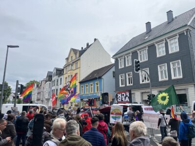 Demo vor dem Keglerheim