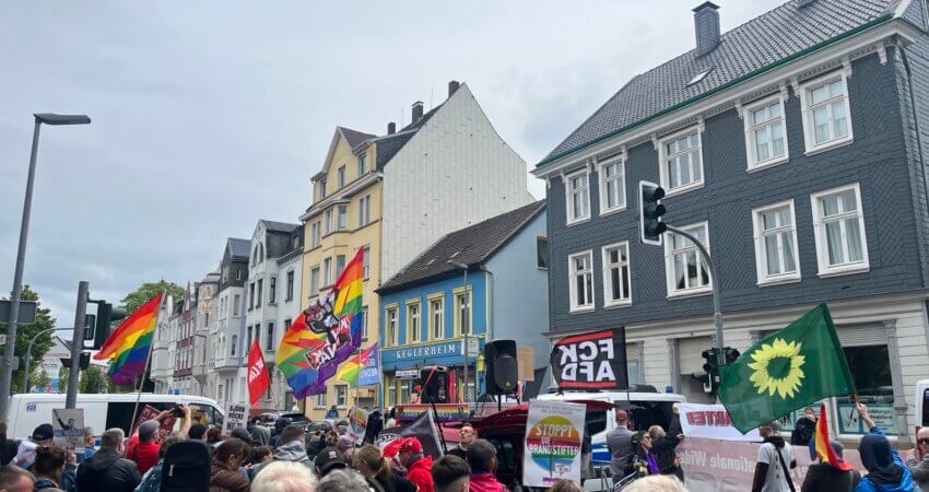 Demo vor dem Keglerheim